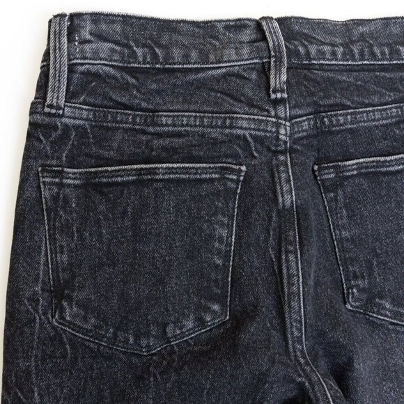 NEW FRAME Le High Straight Jeans Mid Rise Ankle Black Acid Wash Edgey - Picture 10 of 14